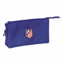 Trousse Fourre-Tout Triple Atlético Madrid Bleu foncé 22 x 12 x 3 cm