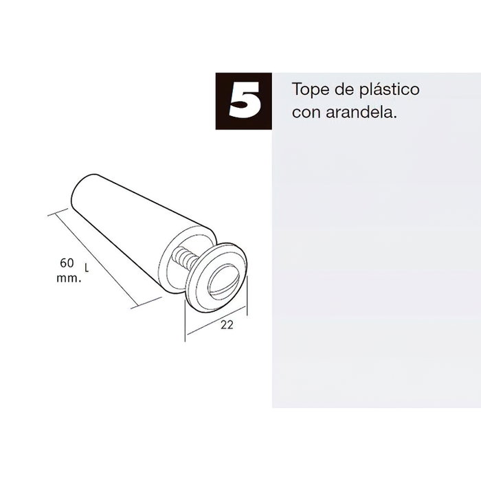 WOLFPACK LINEA PROFESIONAL Butée d’arrêt pour volet à vis 60 mm Marbre WOLFPACK LINEA PROFESIONAL Butée d’arrêt pour volet à vis 60 mm Marbre