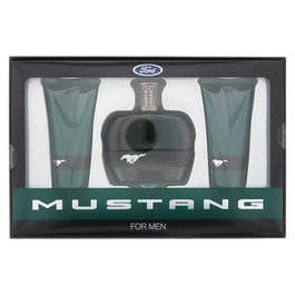 Ford - Coffret Parfum Mustang Green Homme - Eau de Toilette 100 ml, Gel Douche Hydratant 100 ml, Baume Après-Rasage 100 ml - Set 3 pièces