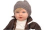 Muñecas Arias Poupée Iria Élégance 45 cm, Marron, avec Mécanisme 14 Sons (Magnétique et Try Me), Fonctionne sur Piles LR44 Incluses