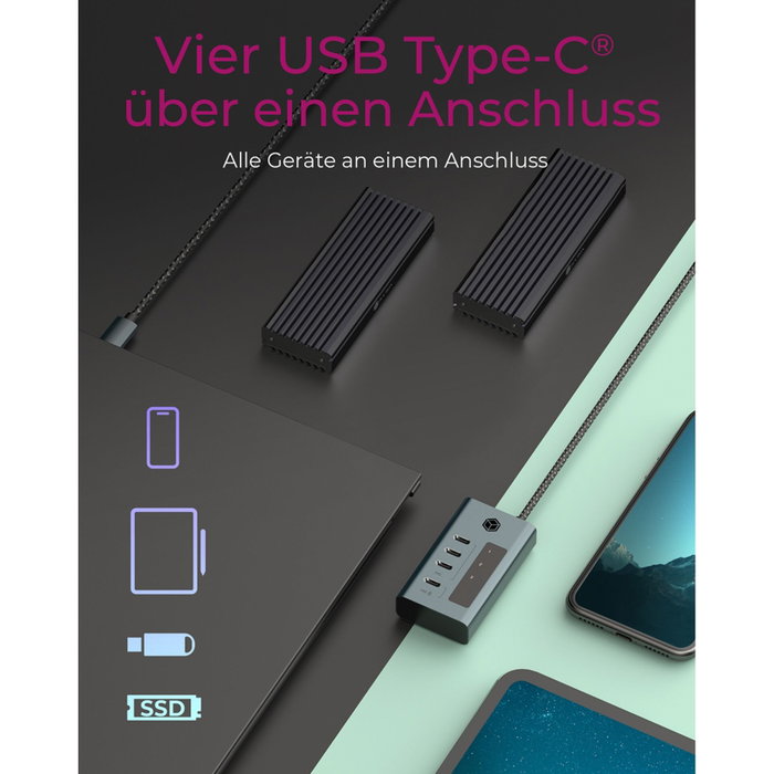 Icy ICY BOX IB-HUB1454-C31 Hub 4 ports USB Type-C 3.2 Gen 2