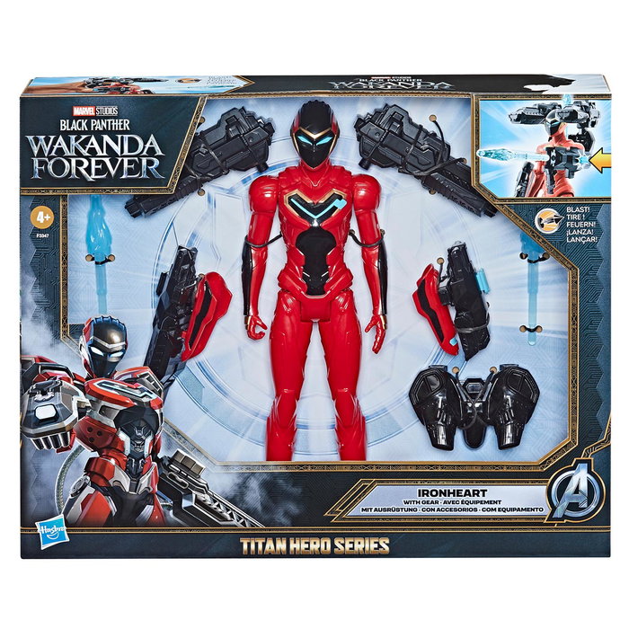 Hasbro - Marvel Legends - Figurine Titan avec Blaster Black Panther - Figurine articulée inspirée du film - Produit sous licence - À partir de 4 ans