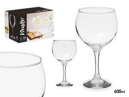 Vivalto Copa Verre 600 ml Transparente 10.5x20x10.5 cm (Set de 24)