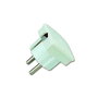BF Clavija 2p+t sortie latérale 4,8 mm blanche (retractilado)