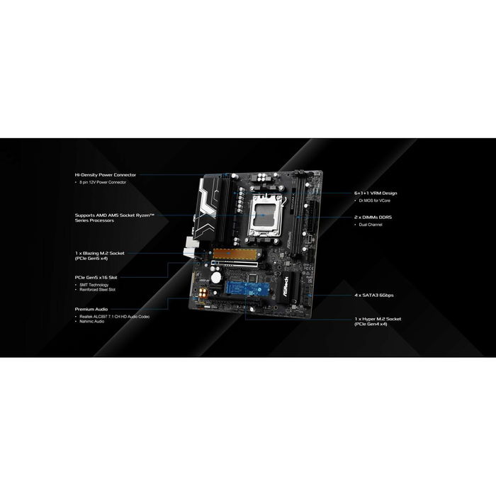 Carte Mère ASRock B850M-X R2.0 AMD B850 AMD AM5