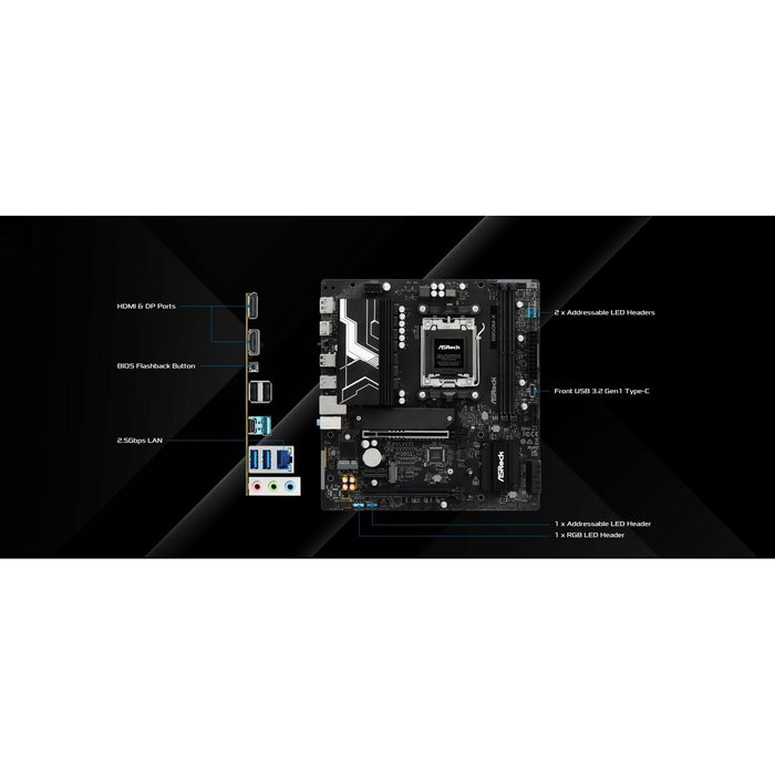 Carte Mère ASRock B850M-X R2.0 AMD B850 AMD AM5 Carte Mère ASRock B850M-X R2.0 AMD B850 AMD AM5