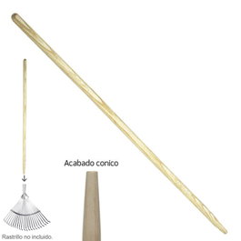 WOLFPACK LINEA PROFESIONAL Manche en bois pour râteau métallique 1200 x 28 mm en cône