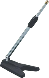 QUIKLOK Support de microphone court avec base triangulaire - Chromé