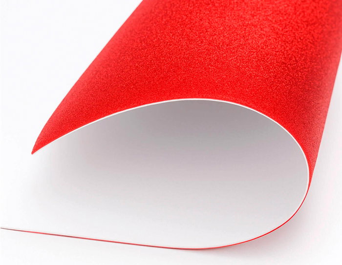 Innspiro Set de 5 feuilles de mousse EVA rouge avec film à paillettes 40x60 cm