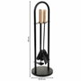 Acessoires de cheminée Alexandra House Living Noir Fer 20 x 68 x 20 cm