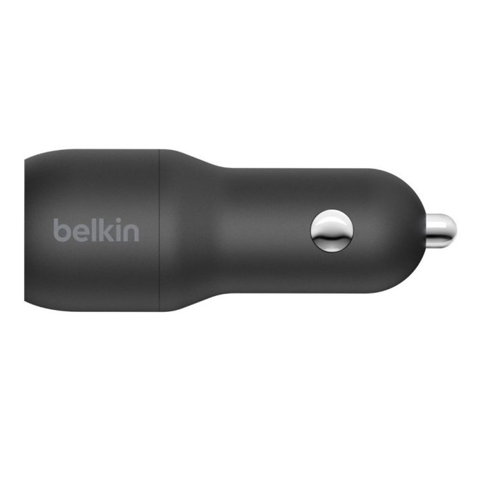 Belkin CCD001BT1MBK Chargeur Voiture Double USB-A 24W + Câble USB-A vers Lightning 1m Noir