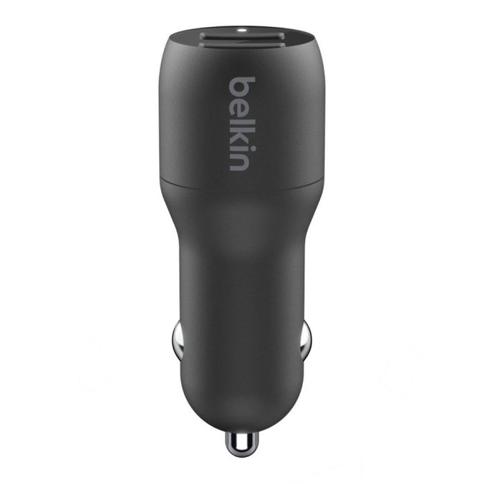 Belkin CCD001BT1MBK Chargeur Voiture Double USB-A 24W + Câble USB-A vers Lightning 1m Noir