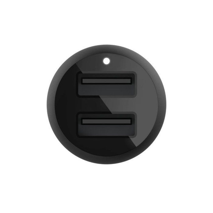 Belkin CCD001BT1MBK Chargeur Voiture Double USB-A 24W + Câble USB-A vers Lightning 1m Noir