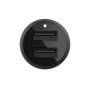 Belkin CCD001BT1MBK Chargeur Voiture Double USB-A 24W + Câble USB-A vers Lightning 1m Noir