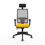 Piqueras y Crespo 1D066G1 Chaise de Bureau Jaune et Grise