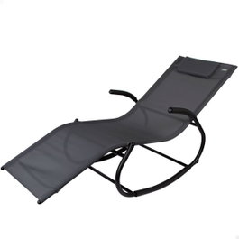 Aktive Chaise longue Noir en Acier et Textilène 172 x 53 x 75 cm