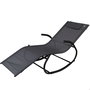 Chaise longue Aktive Noir Acier Textilène 172 x 53 x 75 cm