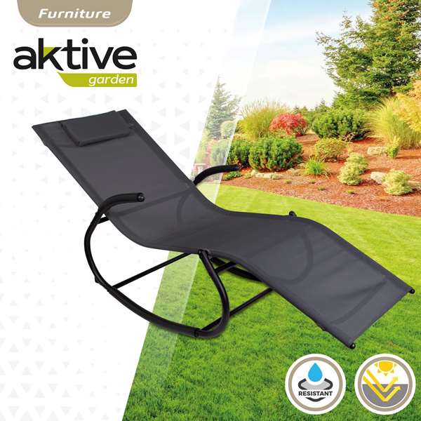 Color Baby Tumbona - Chaise longue Aktive en Textilene et acier, 172 x 53 x 75 cm, âge minimum 3 ans