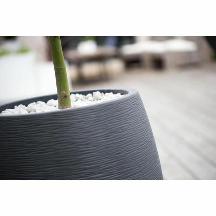 Eda Pot de fleurs Rond Egg Ø 50cm - Gris Anthracite