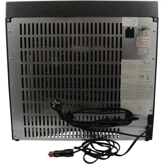 EZA - Glacière à absorption 42L - Fonctionne au gaz - Voyage en voiture - Noir - Réf. à définir