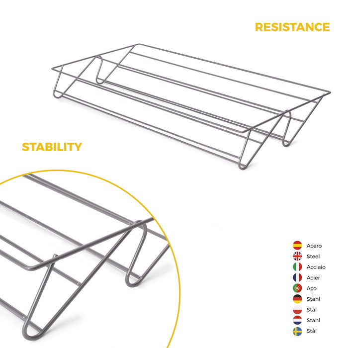 Emuca Kit tiroir à chaussures et rack ajustable Quartz pour armoires, glissières extension totale et à fermeture douce, Module 90cm, Finition Titane