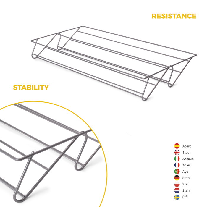 Emuca Kit tiroir à chaussures et rack ajustable Quartz pour armoires, glissières extension totale et à fermeture douce, Module 90cm, Finition Titane Emuca Kit tiroir à chaussures et rack ajustable Quartz pour armoires, glissières extension totale et à fermeture douce, Module 90cm, Finition Titane