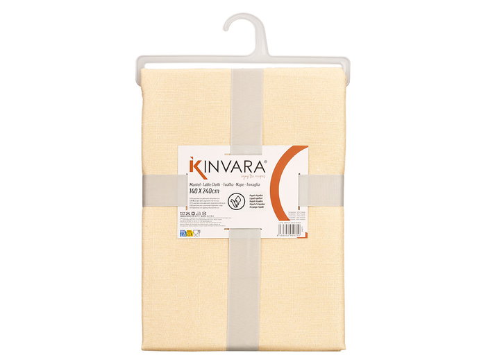 Kinvara Nappe en Polyester Beige 140x240 cm (Set de 12)