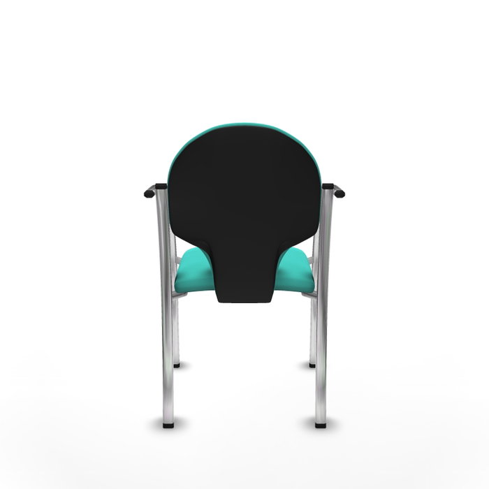 Piqueras Y Crespo Chaise Hellín turquoise avec bras fixes