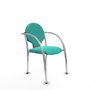 Piqueras Y Crespo Chaise Hellín turquoise avec bras fixes