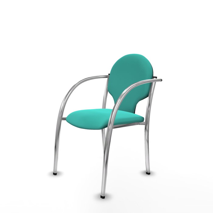 Piqueras Y Crespo Chaise Hellín turquoise avec bras fixes