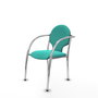 Piqueras Y Crespo Chaise Hellín turquoise avec bras fixes