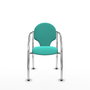 Piqueras Y Crespo Chaise Hellín turquoise avec bras fixes