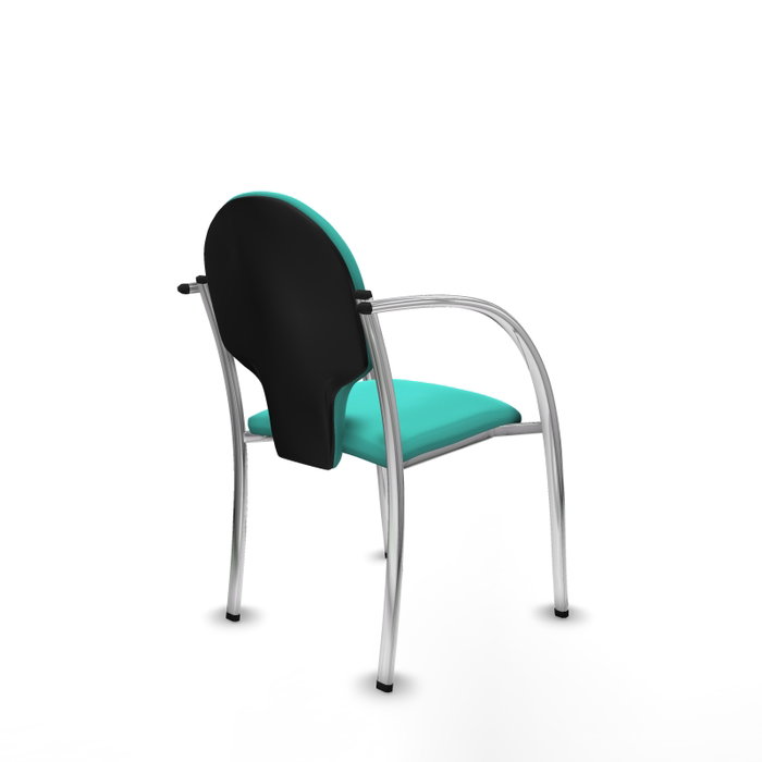 Piqueras Y Crespo Chaise Hellín turquoise avec bras fixes