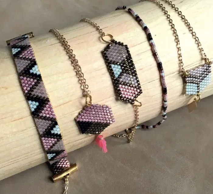 Sycomore - Atelier de bijoux, coffret tissage perles japonaises pour créateurs dès 12 ans, kits bracelets et pendentifs