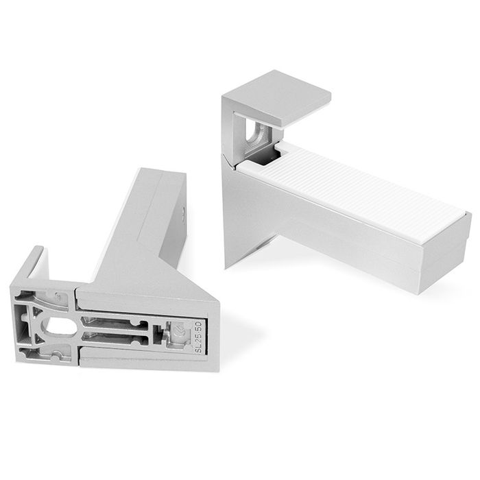 ITALIANA FERRAMENTA Support Étagère Mural Kalabrone Maxi R9006 pour Bois - Zamak Gris RAL 9006 - Charge 25 kg - Lot de 2 ITALIANA FERRAMENTA Support Étagère Mural Kalabrone Maxi R9006 pour Bois - Zamak Gris RAL 9006 - Charge 25 kg - Lot de 2