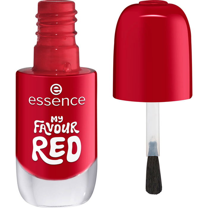 Essence Vernis à ongles gel n°14 Mon rouge préféré - Vernis gel sans lampe UV, longue tenue jusqu'à 10 jours, brillance intense, application facile, flacon de 8 ml