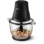 Philips HR1502/00 Hachoir Electrique Série 3000 Noir, 2 Litres, 500W avec Technologie PowerChop pour Hachage Rapide