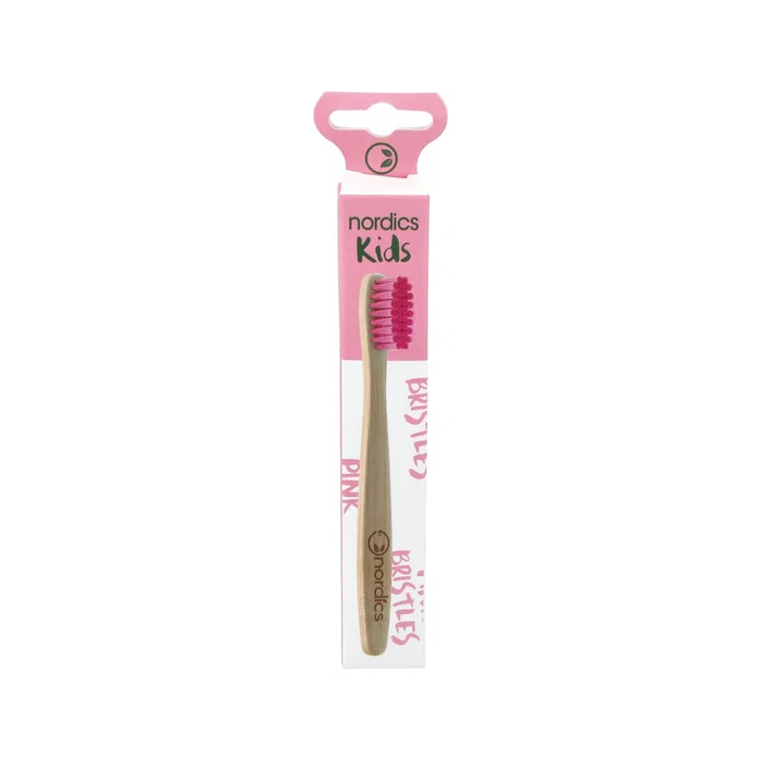 Nordics Oral Care Brosse à Dents Bambou Enfants Rose - Cepillo Dental Bambu Niños Nordics Oral Care Brosse à Dents Bambou Enfants Rose - Cepillo Dental Bambu Niños