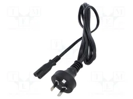 POS Câble d'alimentation H03VVH2-F noir 1,8m AS/NZS 3112 (I) vers IEC C7
