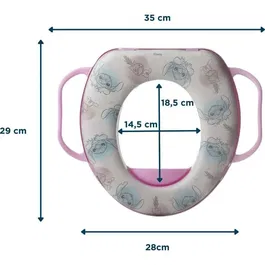 Disney Baby Réducteur WC Confort avec Poignées Lilo et Stitch - Apprentissage de la Propreté pour Enfant