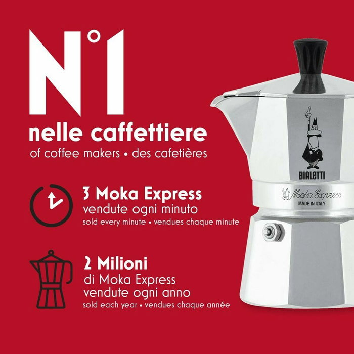 Bialetti La Mokina Cafetière italienne Inox 40 ml