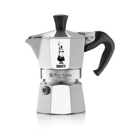 Bialetti - Cafetière italienne Moka Express La Mokina Inox - 1 tasse (40 ml) - Pour tous feux sauf induction - Intense