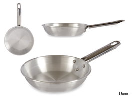 Kinvara Poêle en aluminium avec poignée 16 cm - Argent (Set de 12)