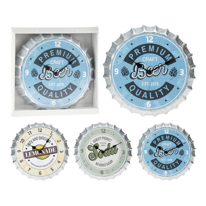 Basics Horloge murale forme capsule de bouteille ø31 cm Basics Horloge murale forme capsule de bouteille ø31 cm