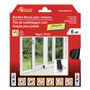 Burcasa Burlete à franges adhésif pour fenêtres, 6 m, noir
