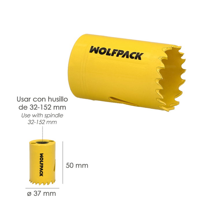 WOLFPACK LINEA PROFESIONAL Scie cloche bimétal Target Ø 37 mm WOLFPACK LINEA PROFESIONAL Scie cloche bimétal Target Ø 37 mm
