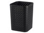 Pincello Corbeille Carrée Noire 19.8x26x19.3 cm Plastique (Set de 12)