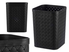 Pincello Corbeille Carrée Noire 19.8x26x19.3 cm Plastique (Set de 12)
