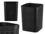 Pincello Corbeille Carrée Noire 19.8x26x19.3 cm Plastique (Set de 12)