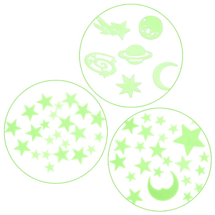 Home Deco Kids Lot de 24 autocollants phosphorescents assortis